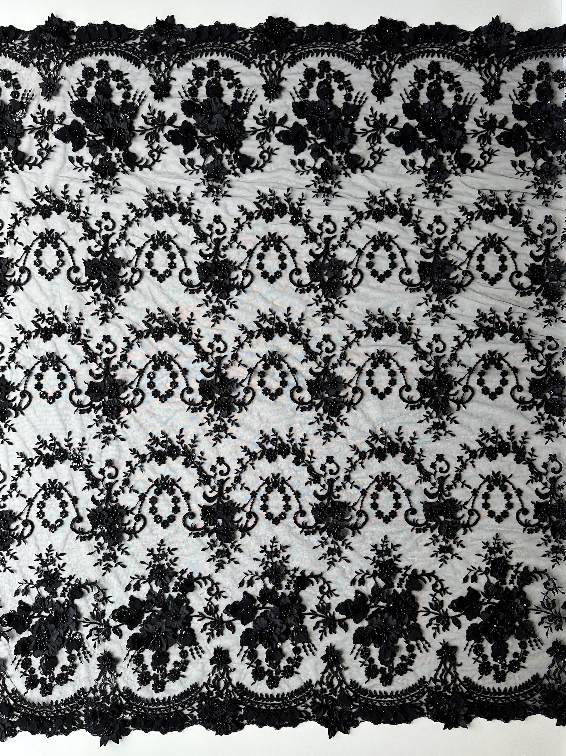 Black Beaded Lace - Audumi