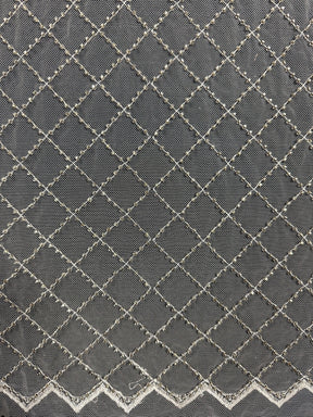 Ivory Beaded Lattice Lace - Penelope (CF)