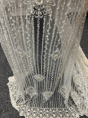 Ivory Beaded Lace - Barbara