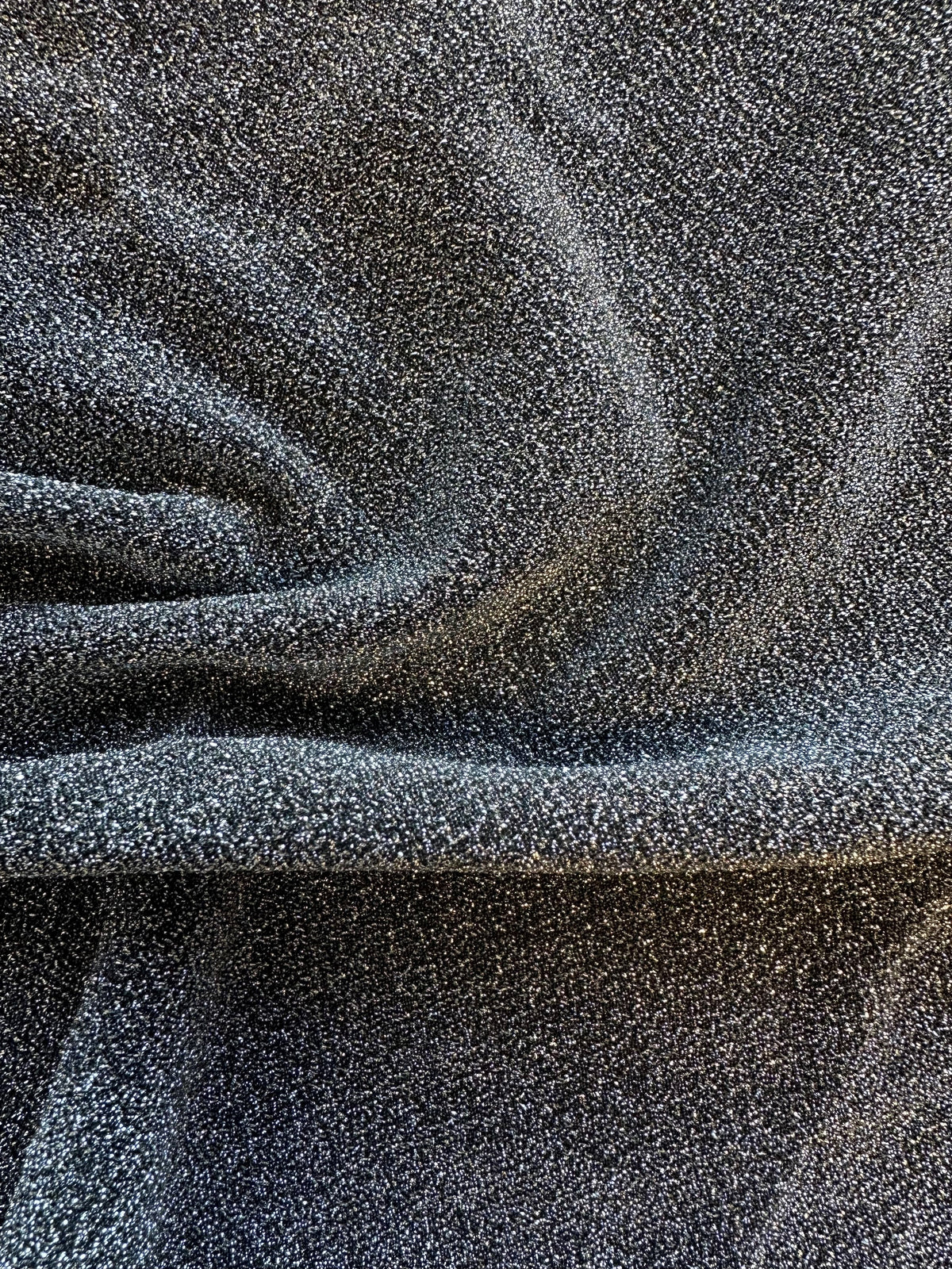 Black Glitter Knit with Silver Glitter - Glitz (CF)
