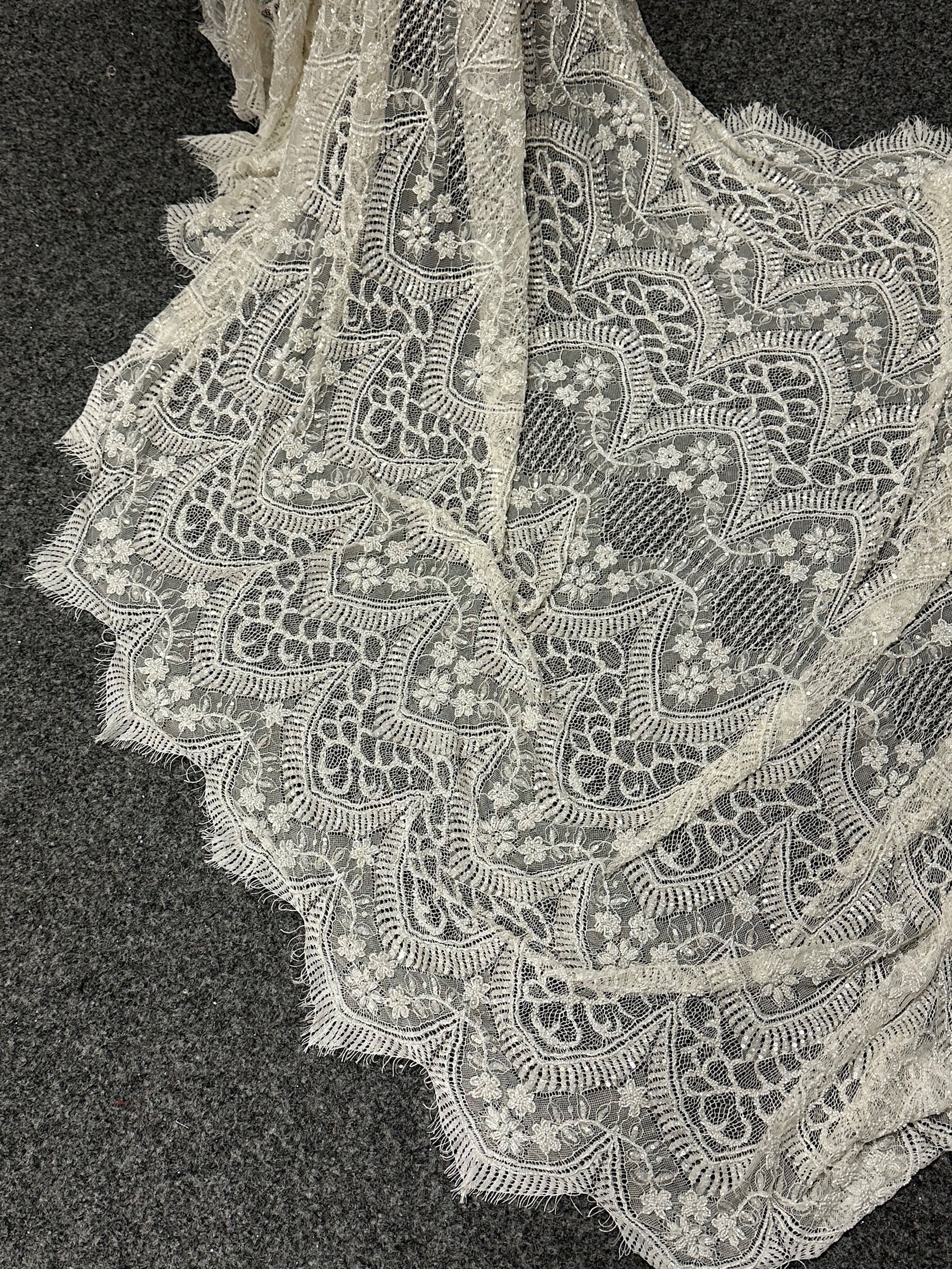 Ivory Beaded Lace - Gaia
