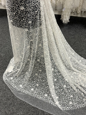 Ivory Beaded Embroidery Lace - Minka