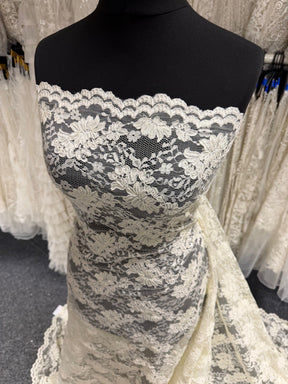 Dark Ivory Corded Wedding Lace - P379