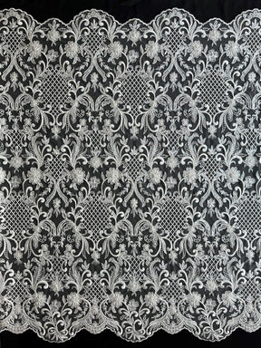 Ivory Beaded Lattice Lace - Zoey (CF)