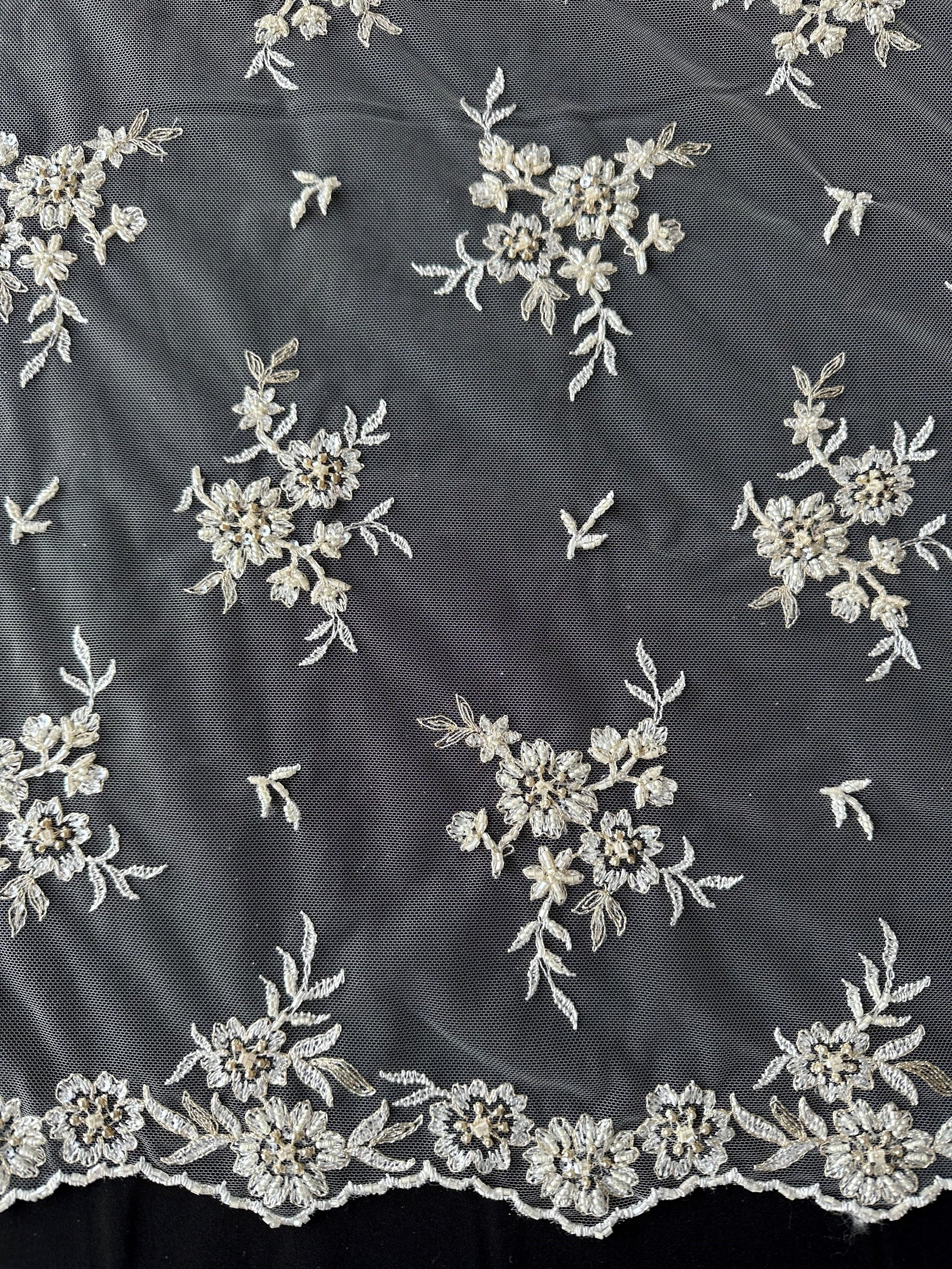 Ivory Beaded Lace - Ream