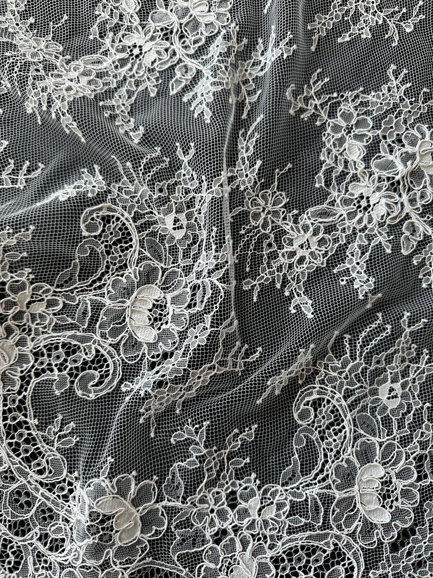 Ivory Corded Raschel Lace Nubia