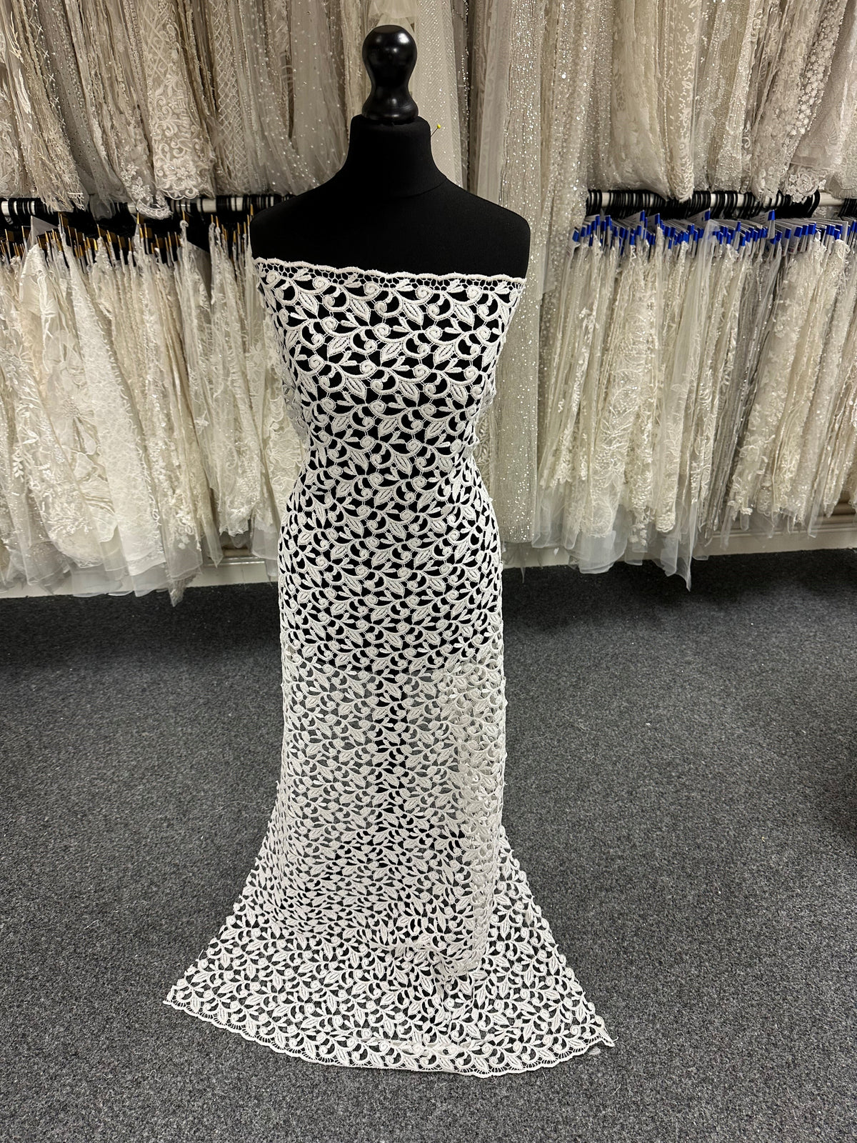 Ivory Glitter Guipure Lace - Izzy