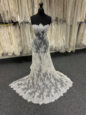 Ivory Hand Beaded Raschel Lace - Decima