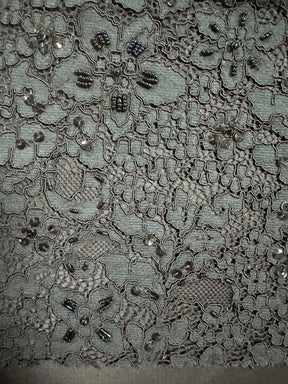 Black Beaded and Corded Lace - Austria