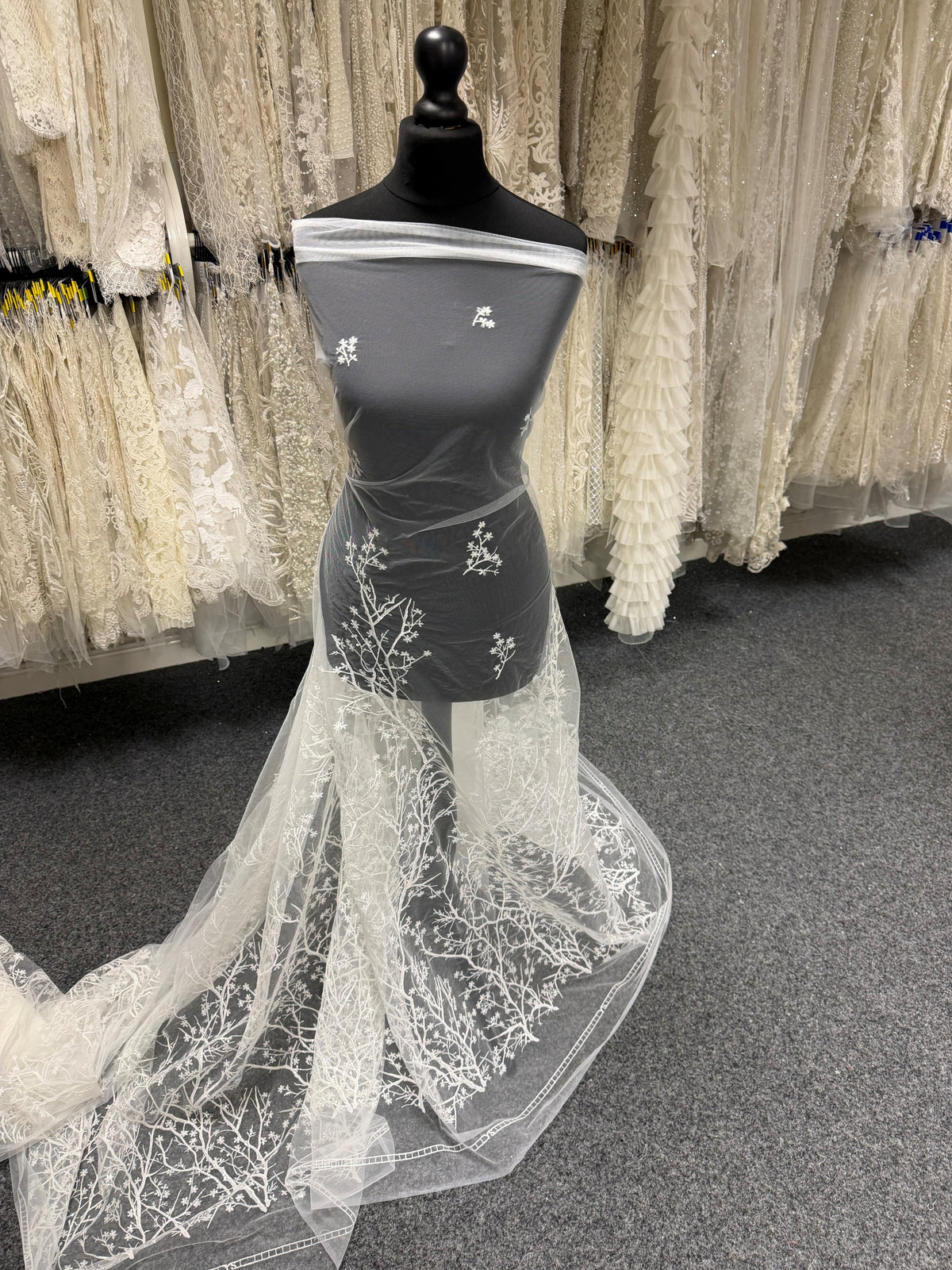 Ivory Sequin Embroidery Lace - EB3043