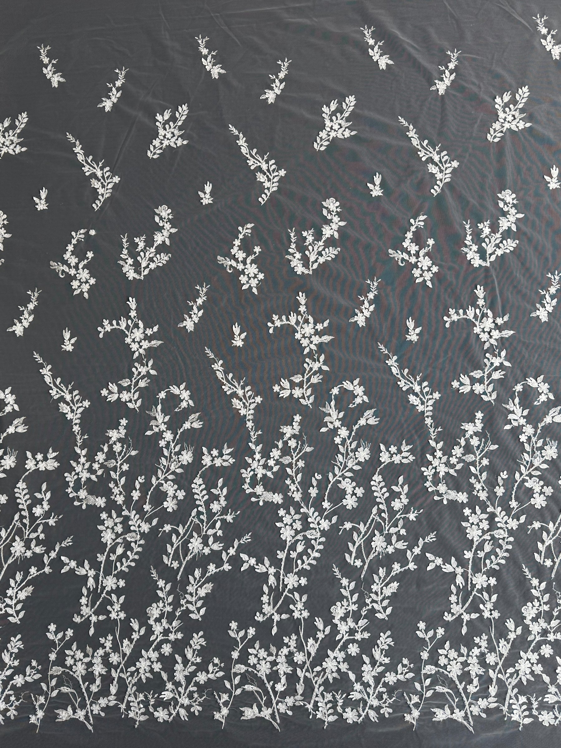 Ivory Beaded Lace - EB1073