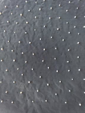 Ivory Beaded Tulle - EB1071