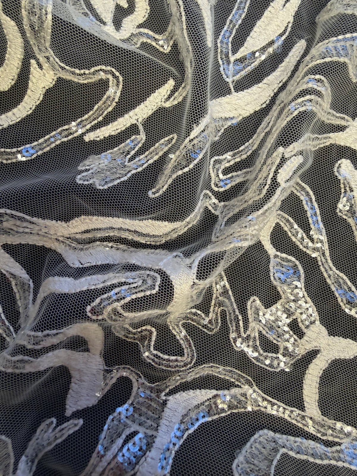 Ivory Sequin Lace - EB3012