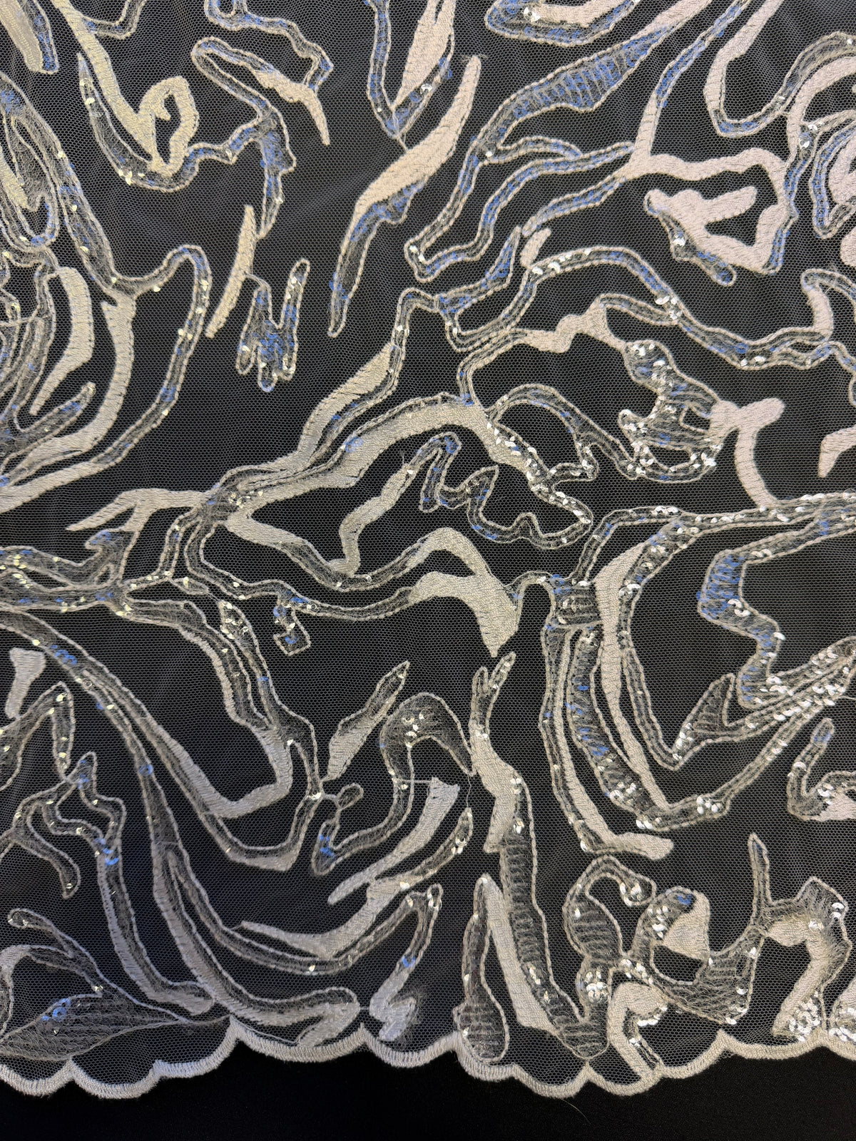 Ivory Sequin Lace - EB3012