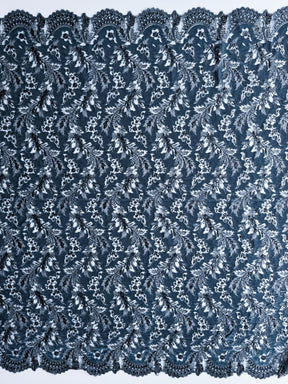 Teal 3D Velvet Lace - EB3023