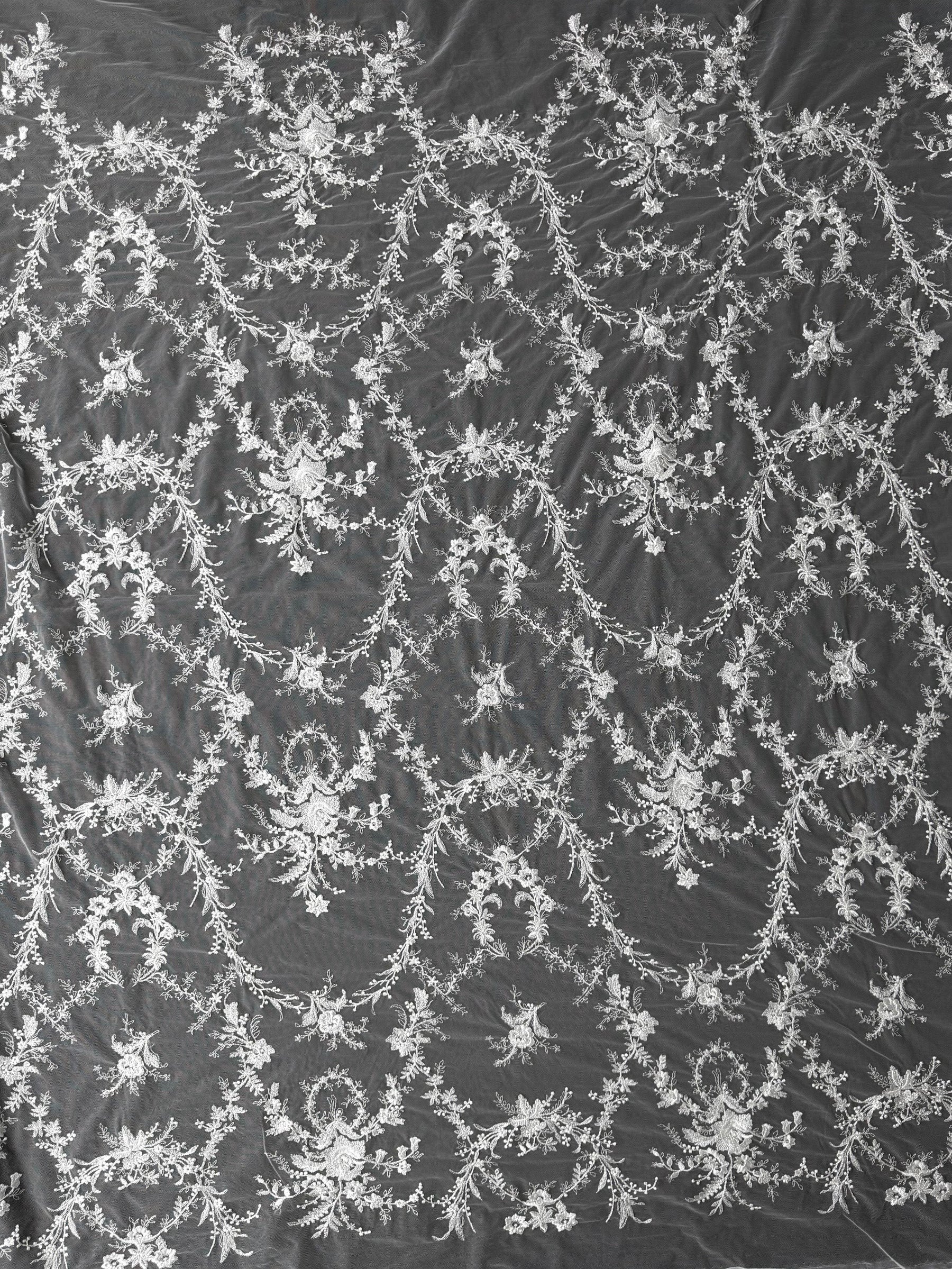 Ivory on Ivory Embroidery Lace - EB3027