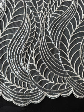 Ivory Sequin Bridal Lace - EB3033