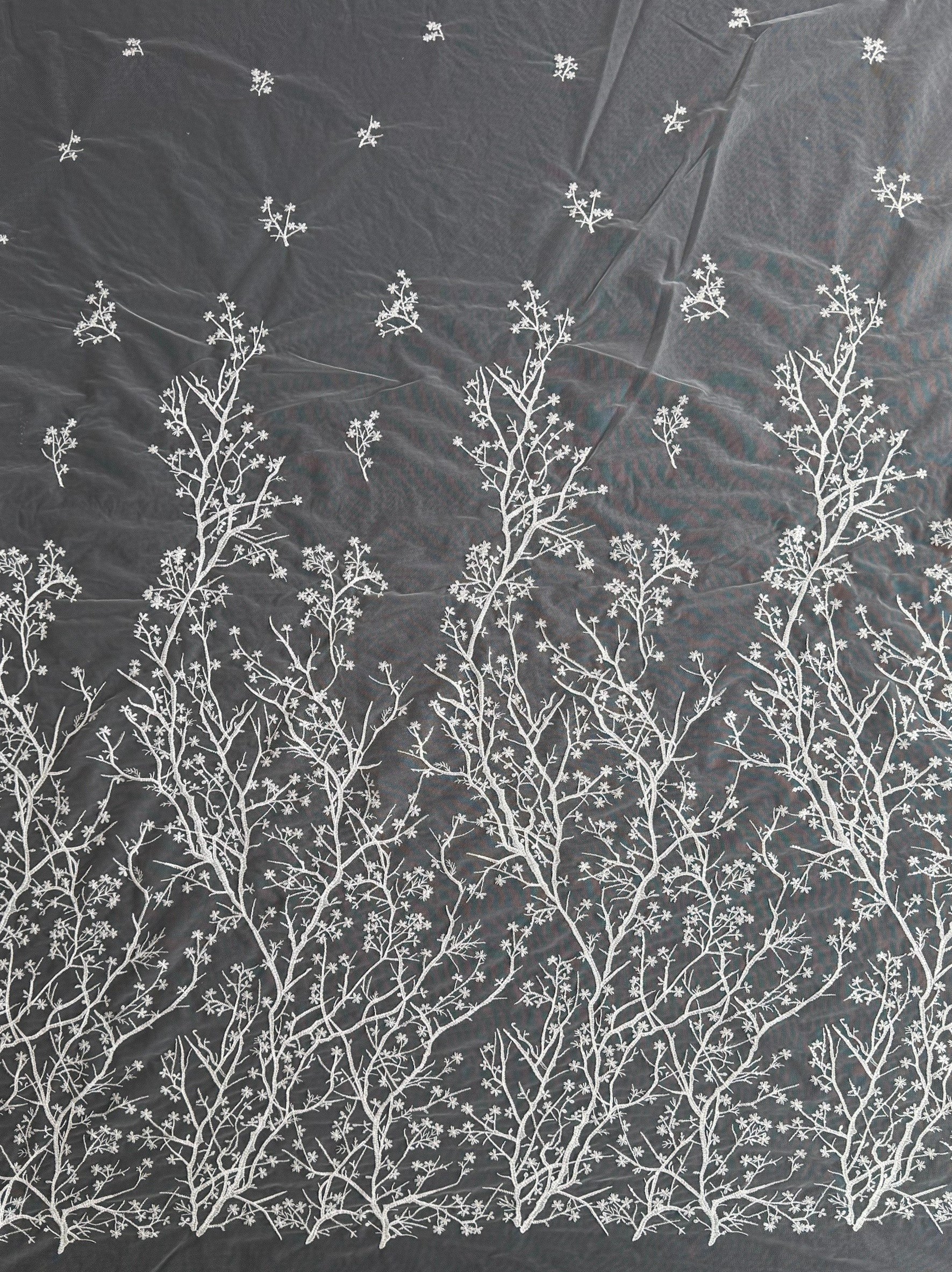 Ivory Sequin Embroidery Lace - EB3043