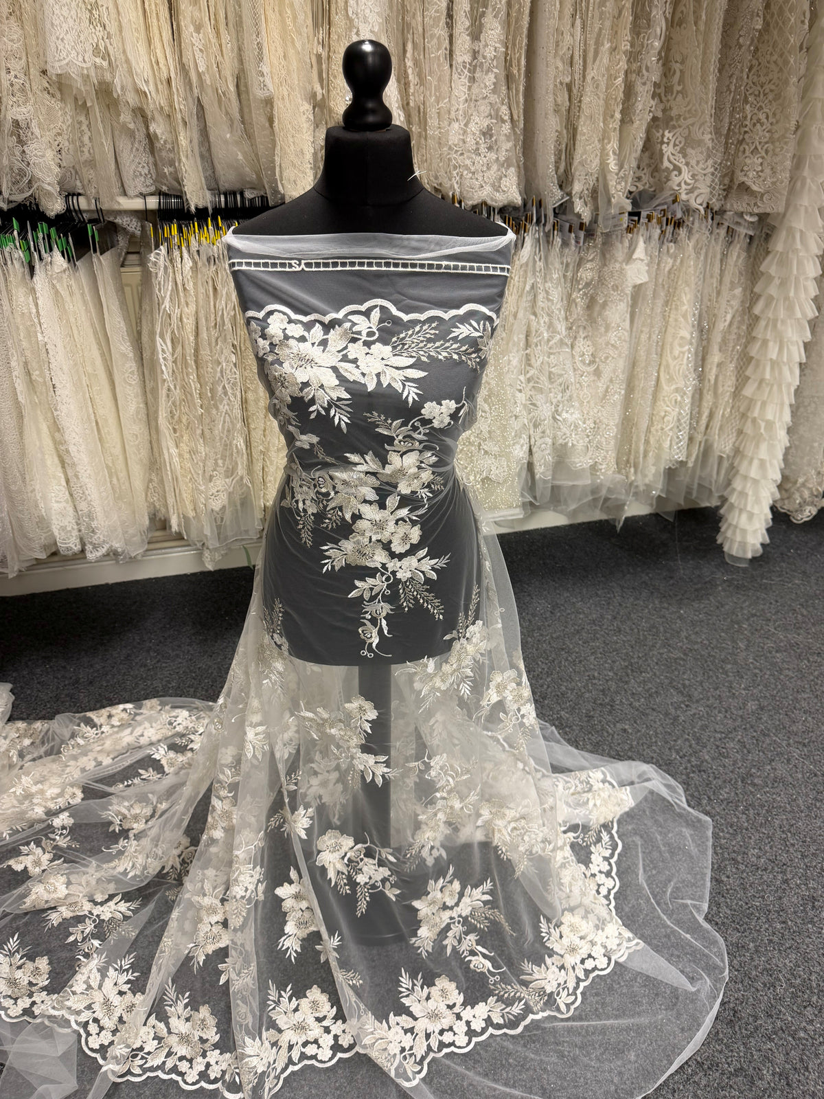 Ivory Sequin Embroidery Lace - EB3044