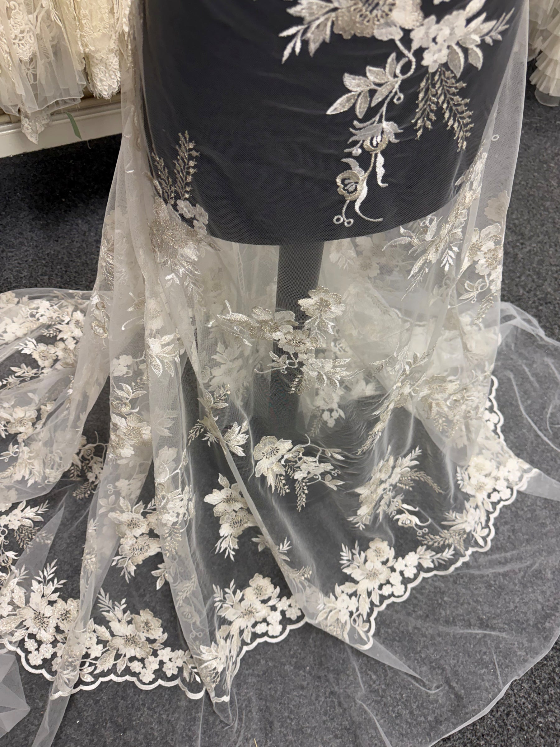 Ivory Sequin Embroidery Lace - EB3044