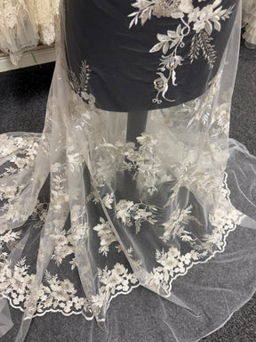 Ivory Sequin Embroidery Lace - EB3044