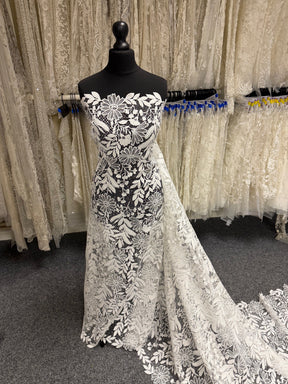 Ivory Sequin Bridal Lace - EB3049