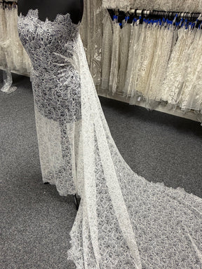 Ivory Sequin Bridal Lace - EB3050