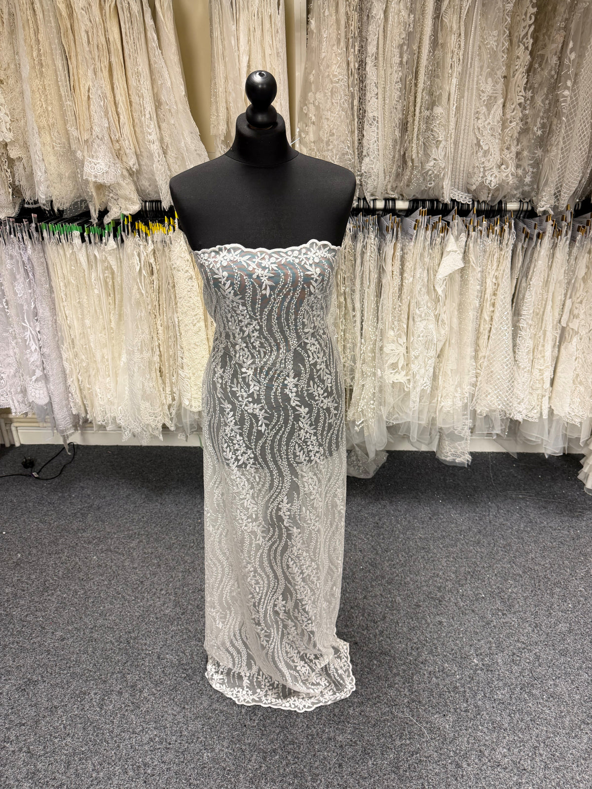 Ivory Sequin Lace - EB3051