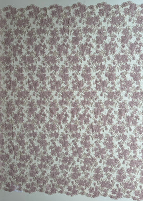 Dusky Rose Embroidered Lace - EB3053
