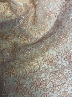 Shell Pink Embroidered Lace - EB5010