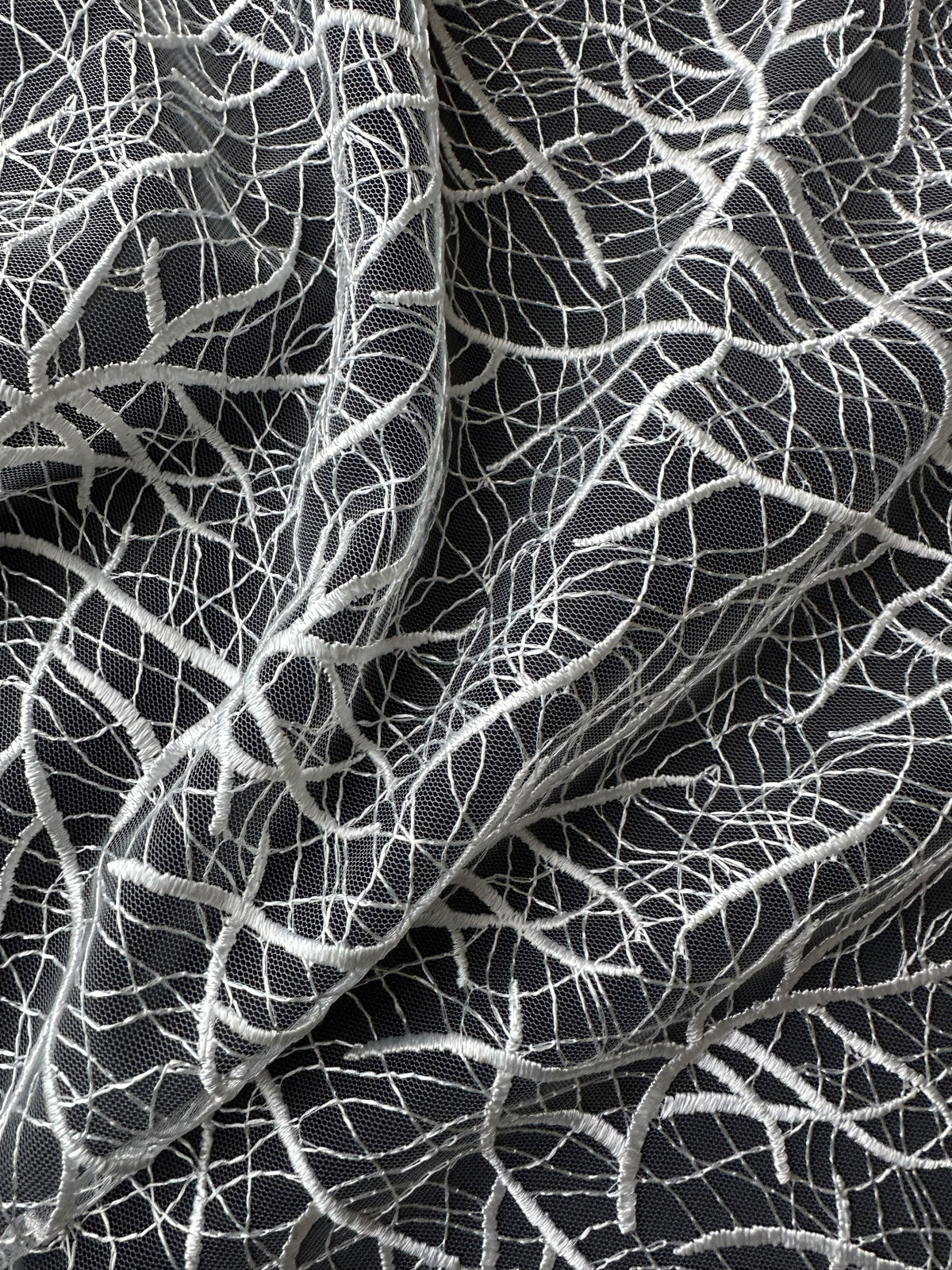 Ivory Contemporary Floral Lace - EB5012