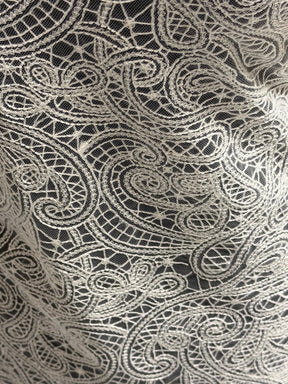 Ivory Embroidered Tulle - EB5017