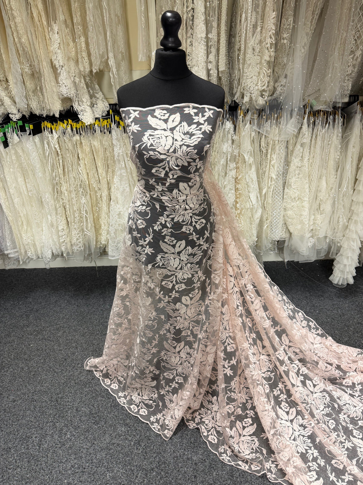 Baby Pink Embroidered Lace – EB5018