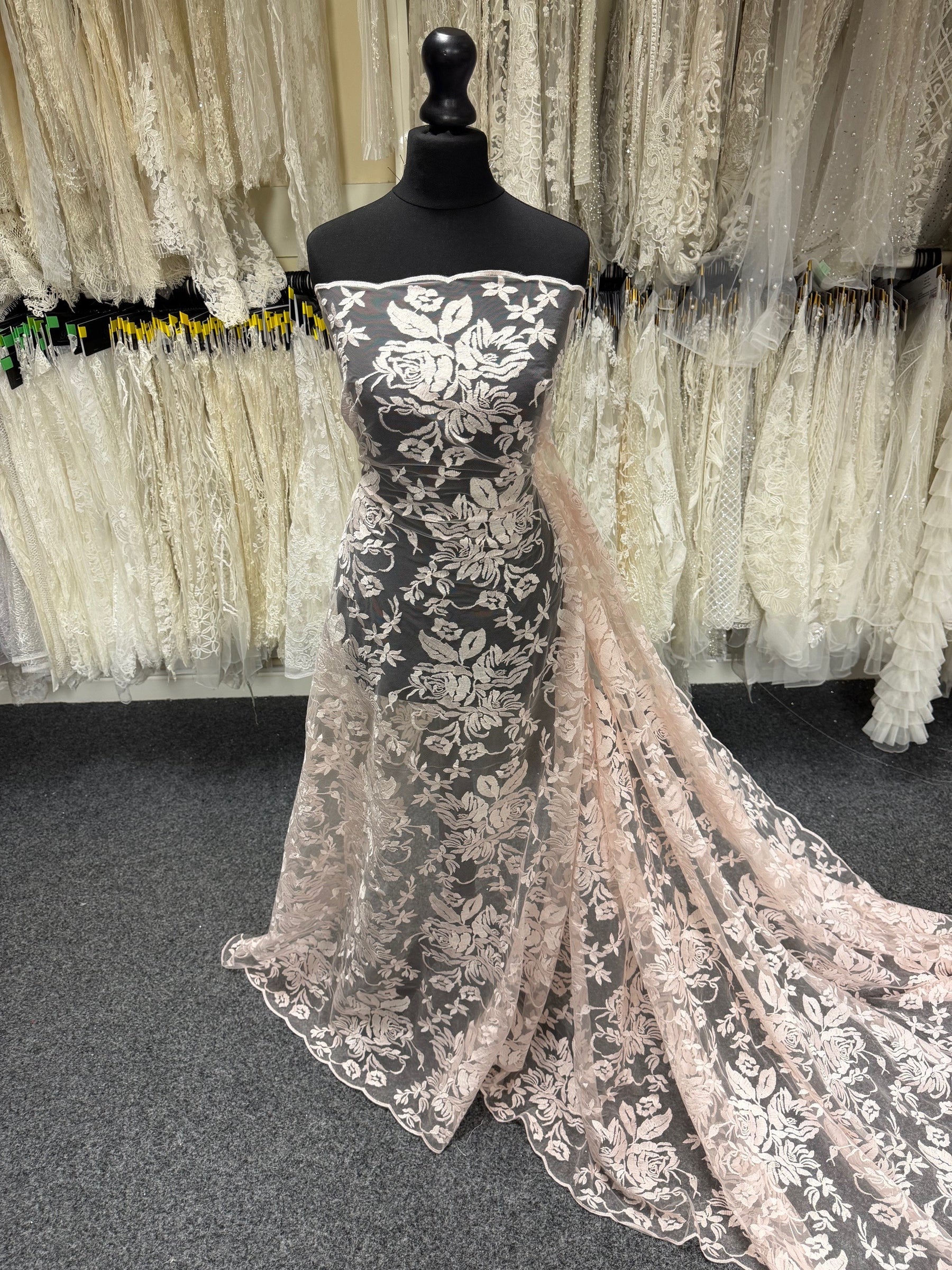 Baby Pink Embroidered Lace – EB5018