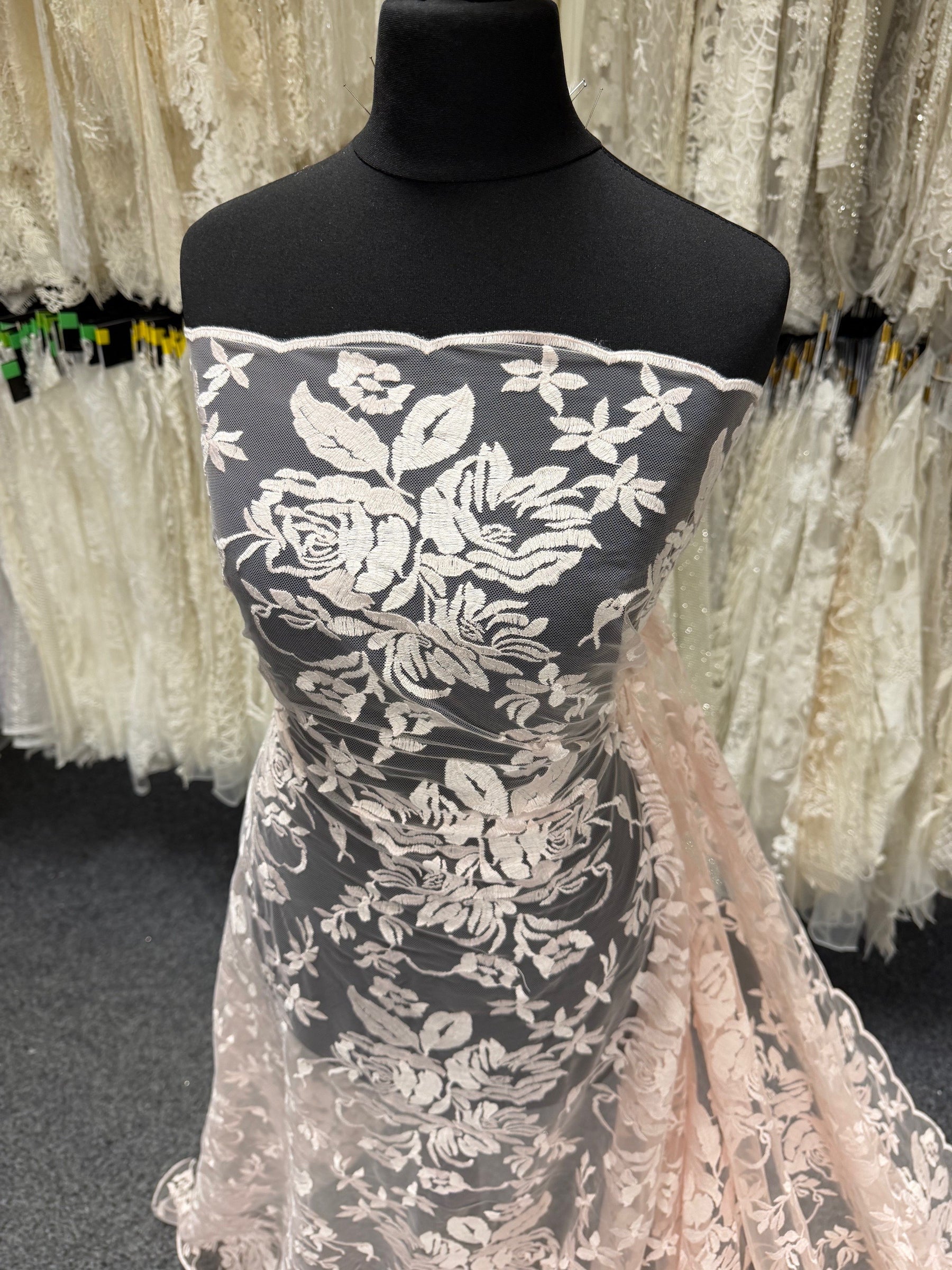 Baby Pink Embroidered Lace – EB5018