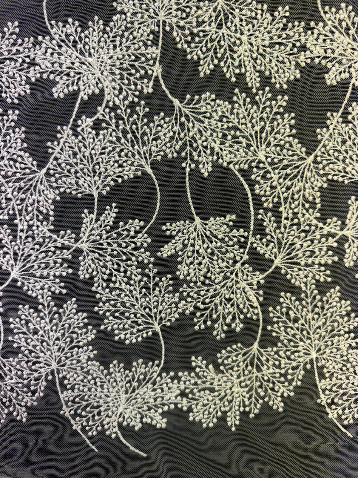 Ivory Floral Embroidery Lace - EB5037