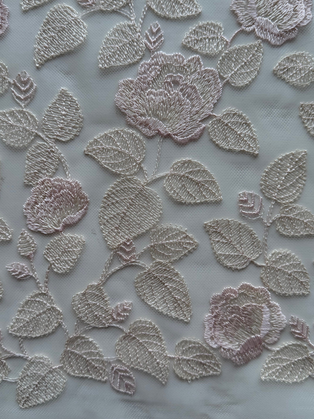 Shell Pink Embroidery Lace - EB5042