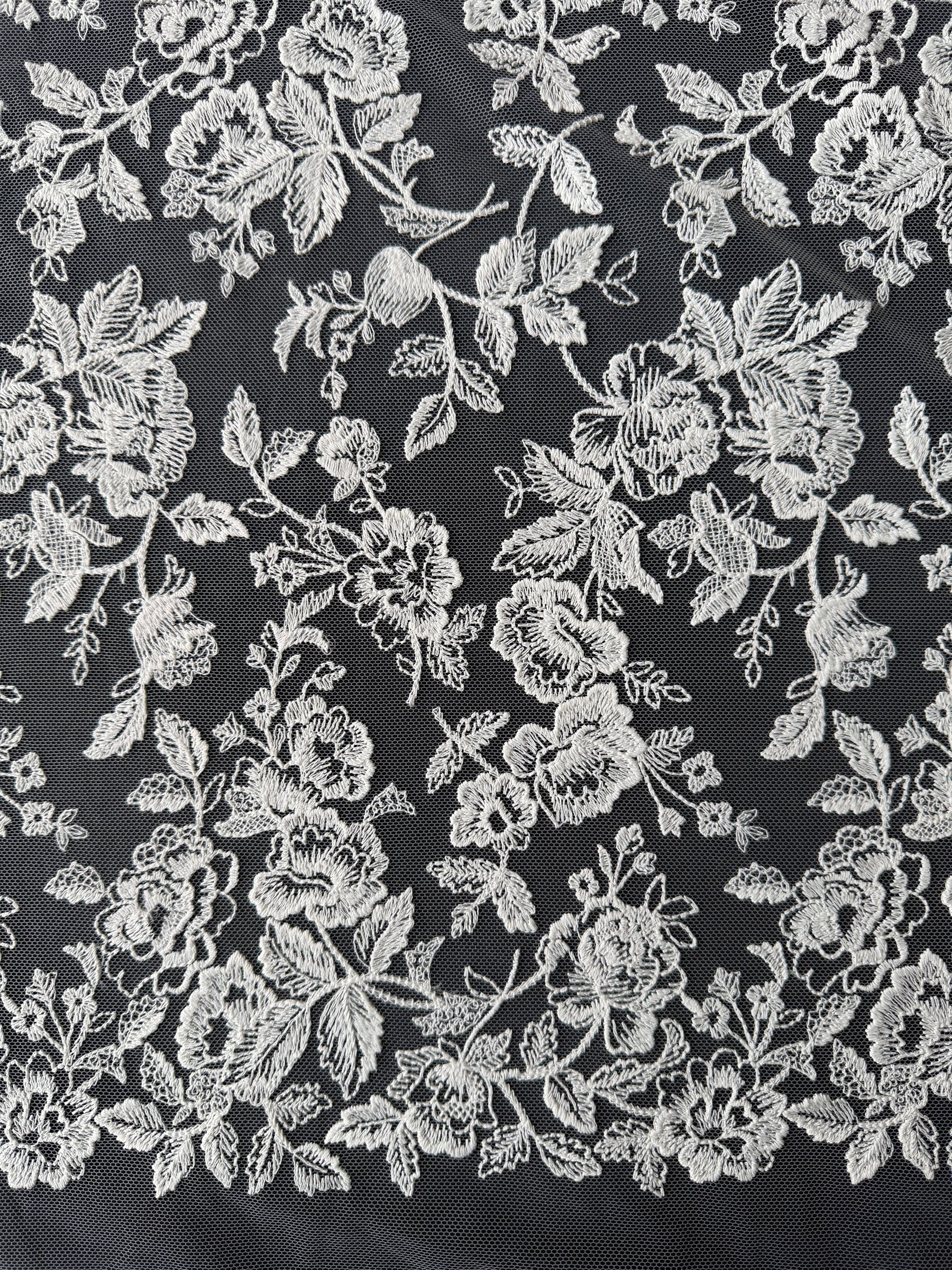 Ivory Embroidered Lace - EB5045
