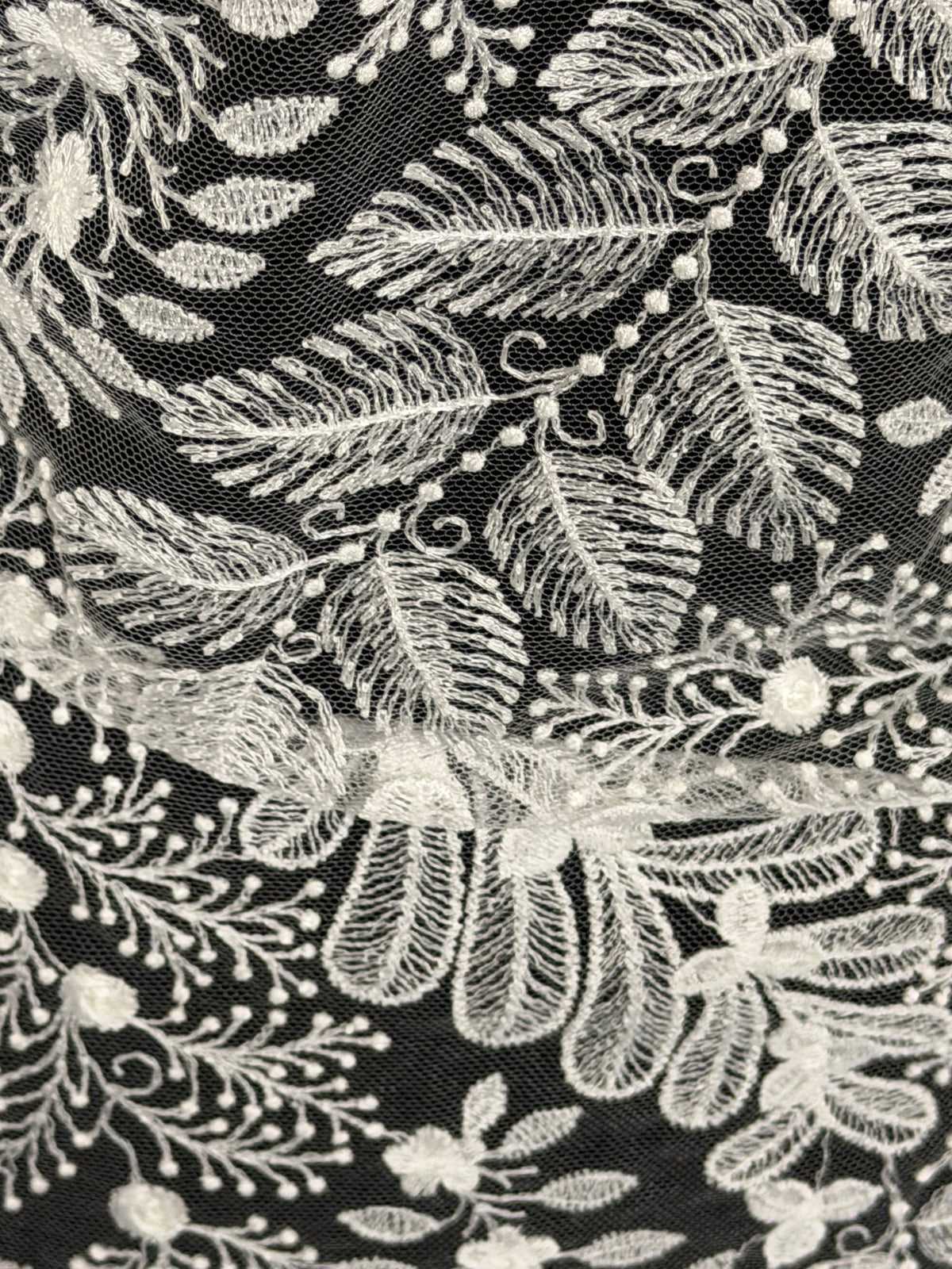 Ivory Embroidered Lace - Essential