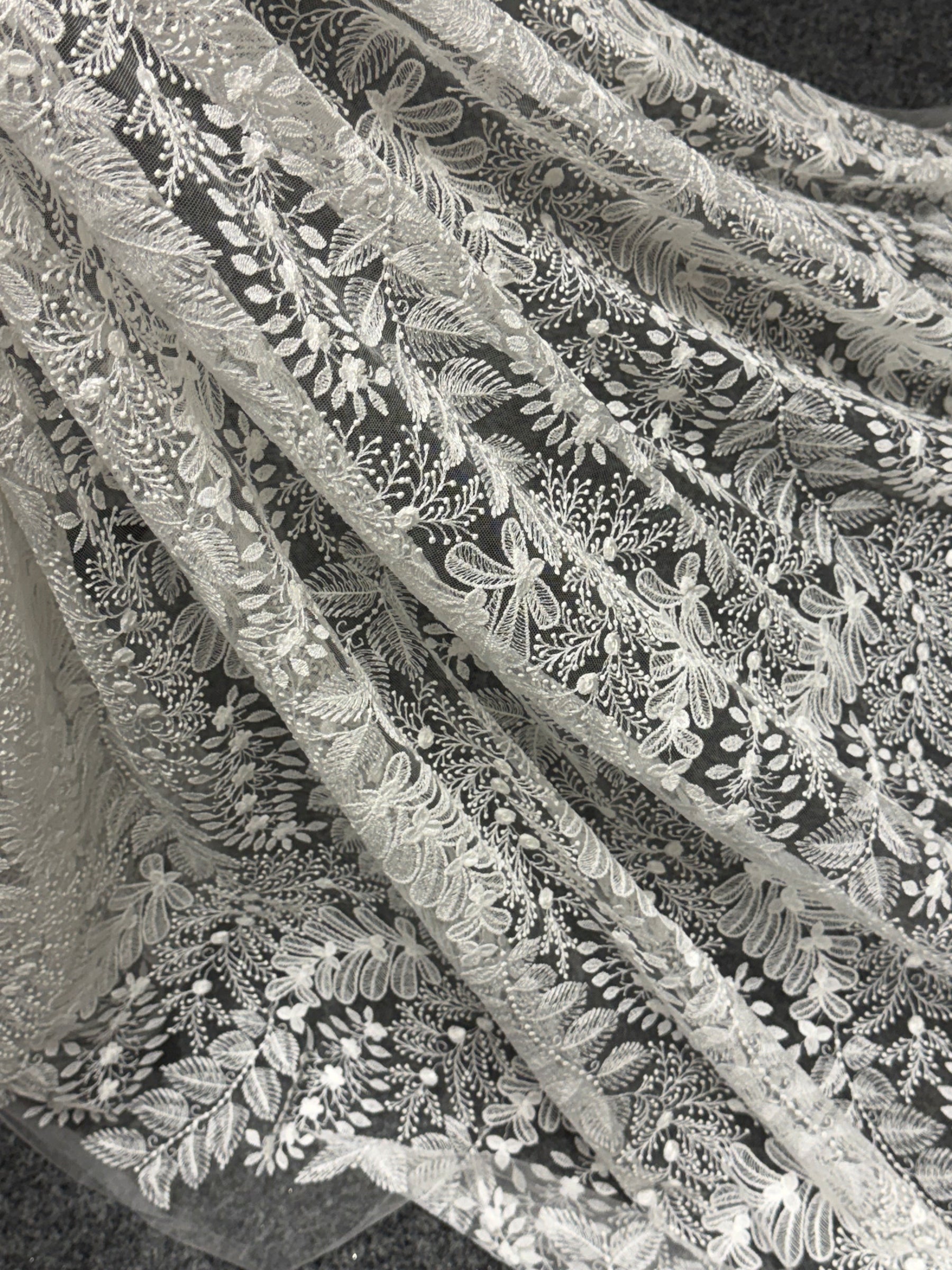 Ivory Embroidered Lace - Essential