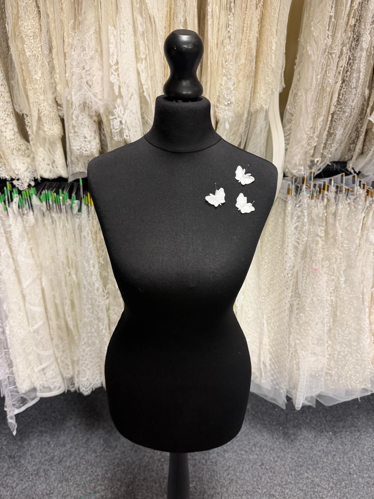 Pale Ivory Butterfly Applique - M3