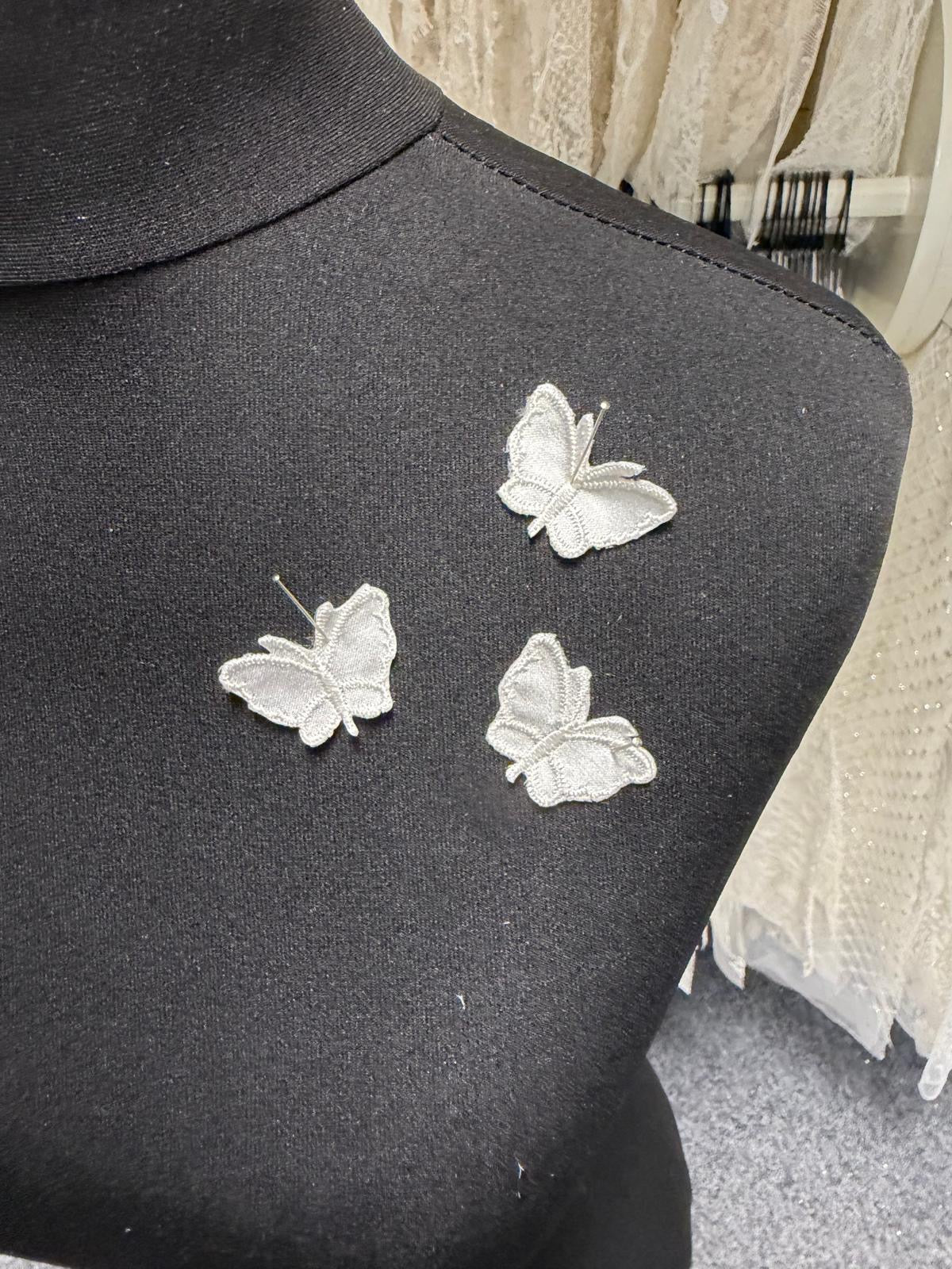 Pale Ivory Butterfly Applique - M3
