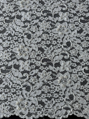 Ivory Beaded and Corded Lace - Austria