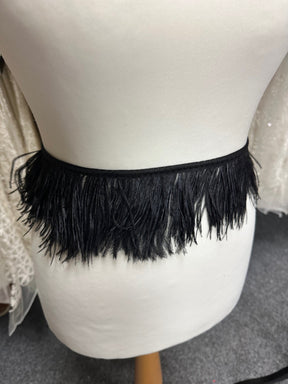 Black Feather Trim - Otis