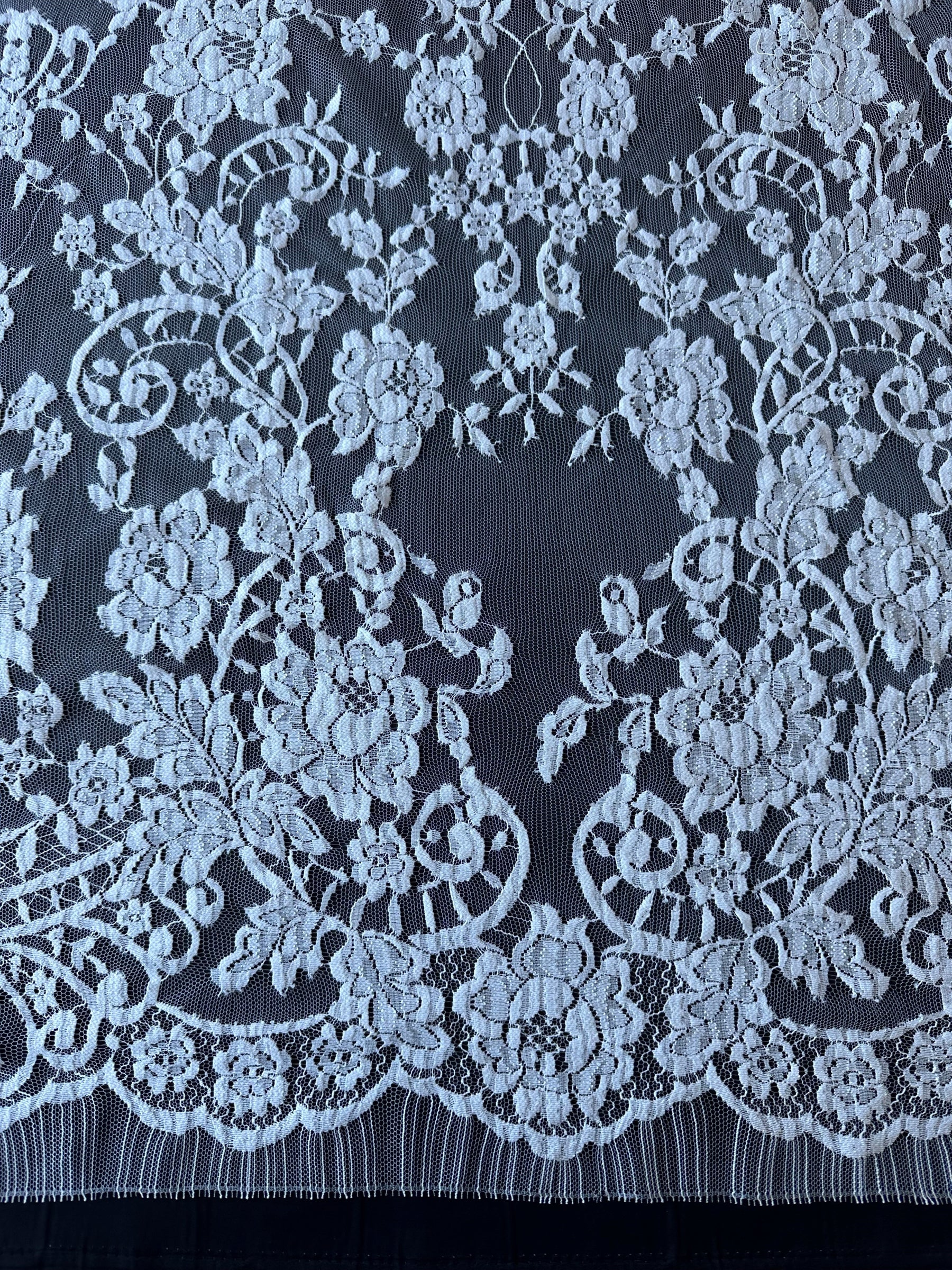 Ivory Organic Chantilly Lace - Nola