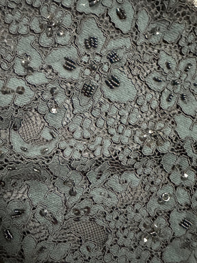 Black Beaded and Corded Lace - Austria