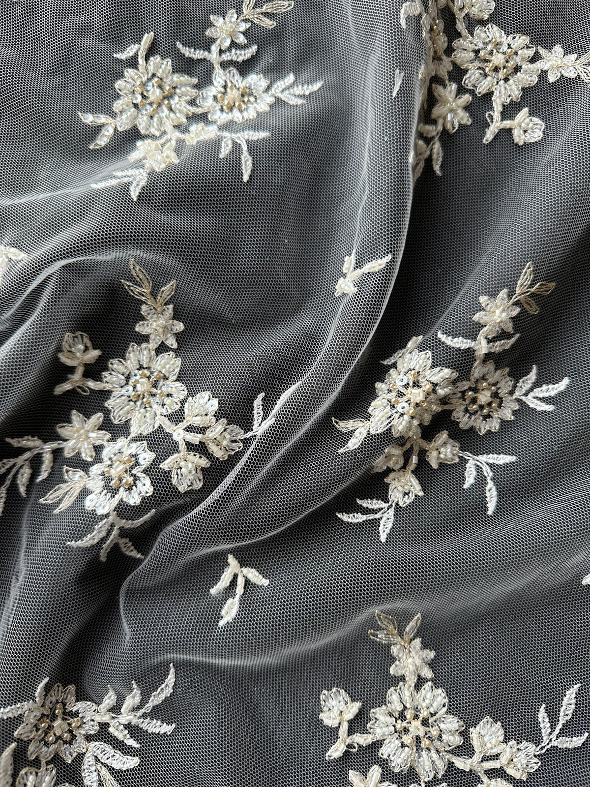 Ivory Beaded Lace - Ream