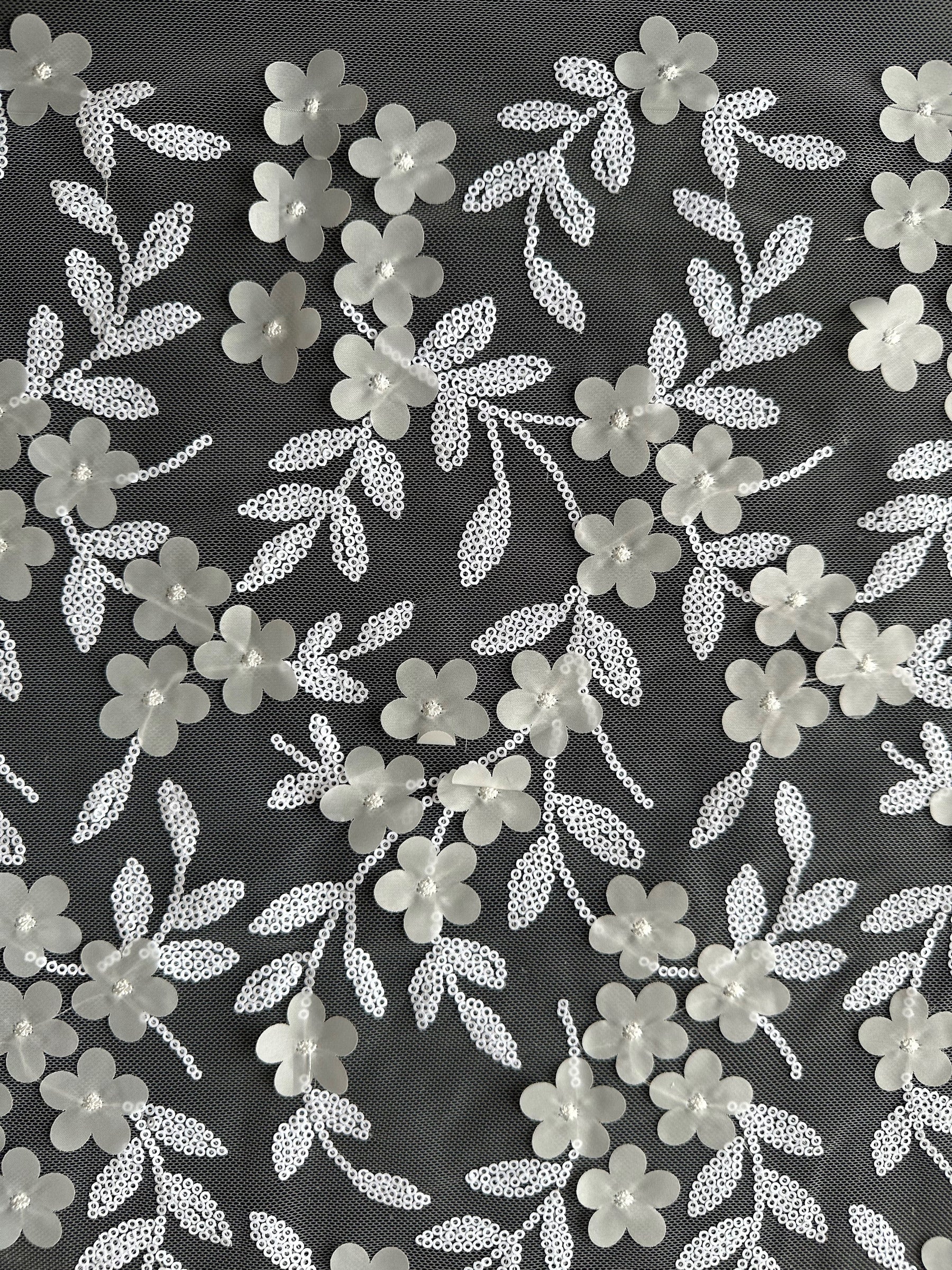 Ivory 3D Embroidered Lace – Finch