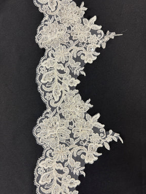 Ivory Beaded Lace Trim - EF2004