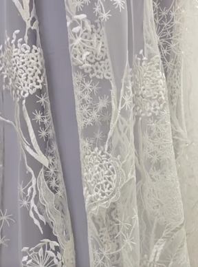 Ivory Embroidered Lace - Hayley